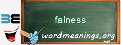 WordMeaning blackboard for falness